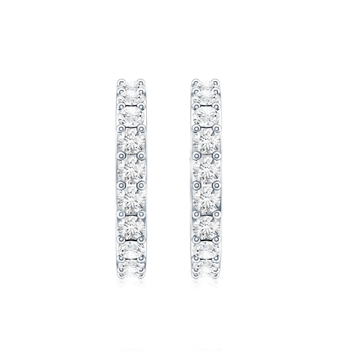 Certified Diamond Small Hoop Earrings