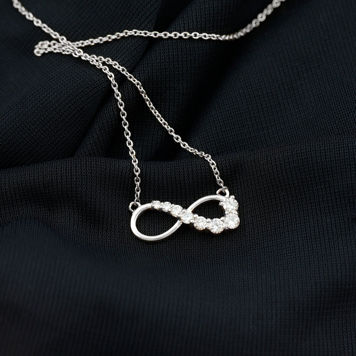 Diamond Infinity Pendant Necklace For Women