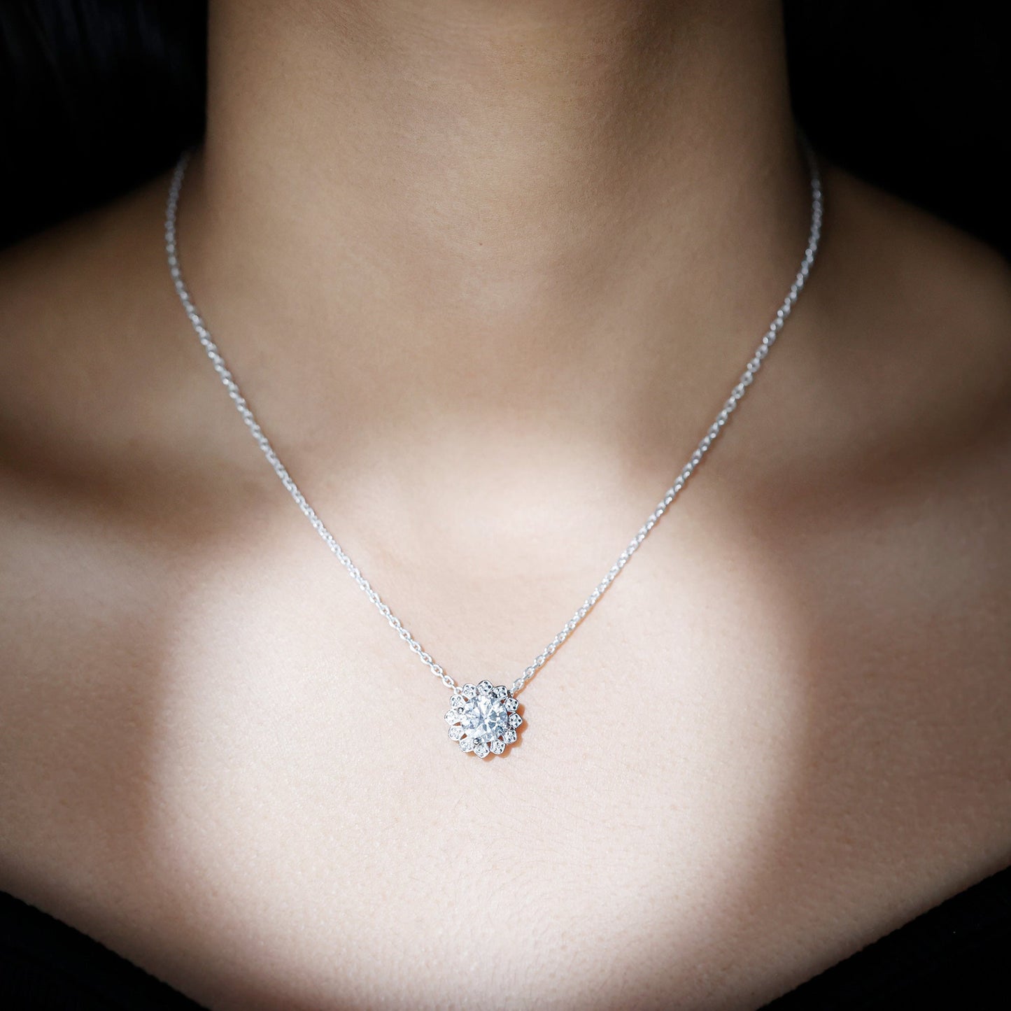 Certified 2 Carat Lab Grown Diamond Cocktail Necklace For Women