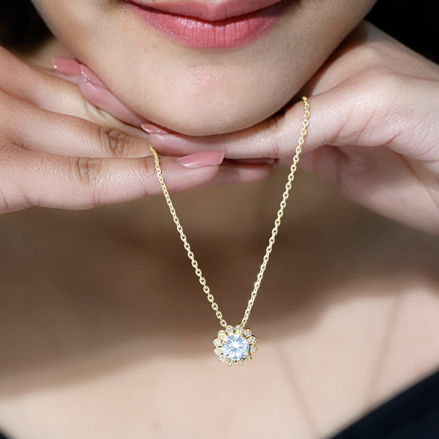 Certified 2 Carat Lab Grown Diamond Cocktail Necklace For Women