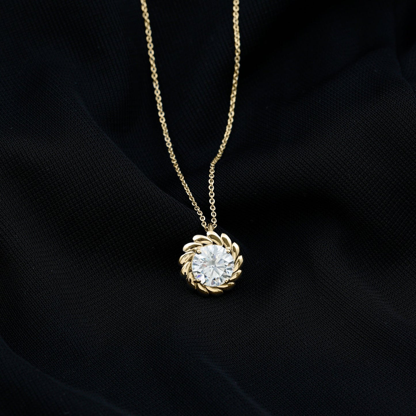 2 Carat Lab Grown Diamond Solitaire Necklace For Women