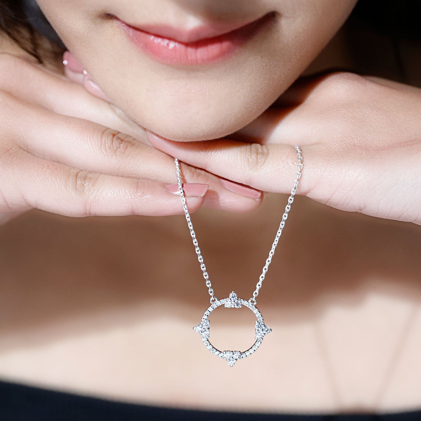 Certified Lab Grown Diamond Circle of Life Necklace
