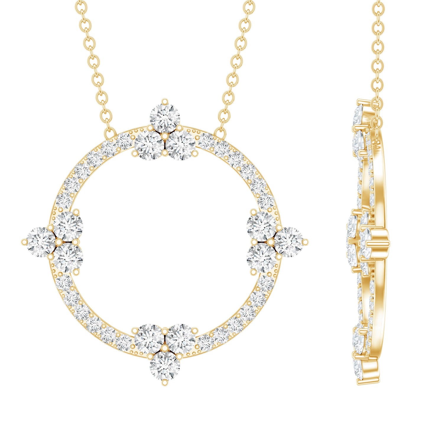 Certified Lab Grown Diamond Circle of Life Necklace