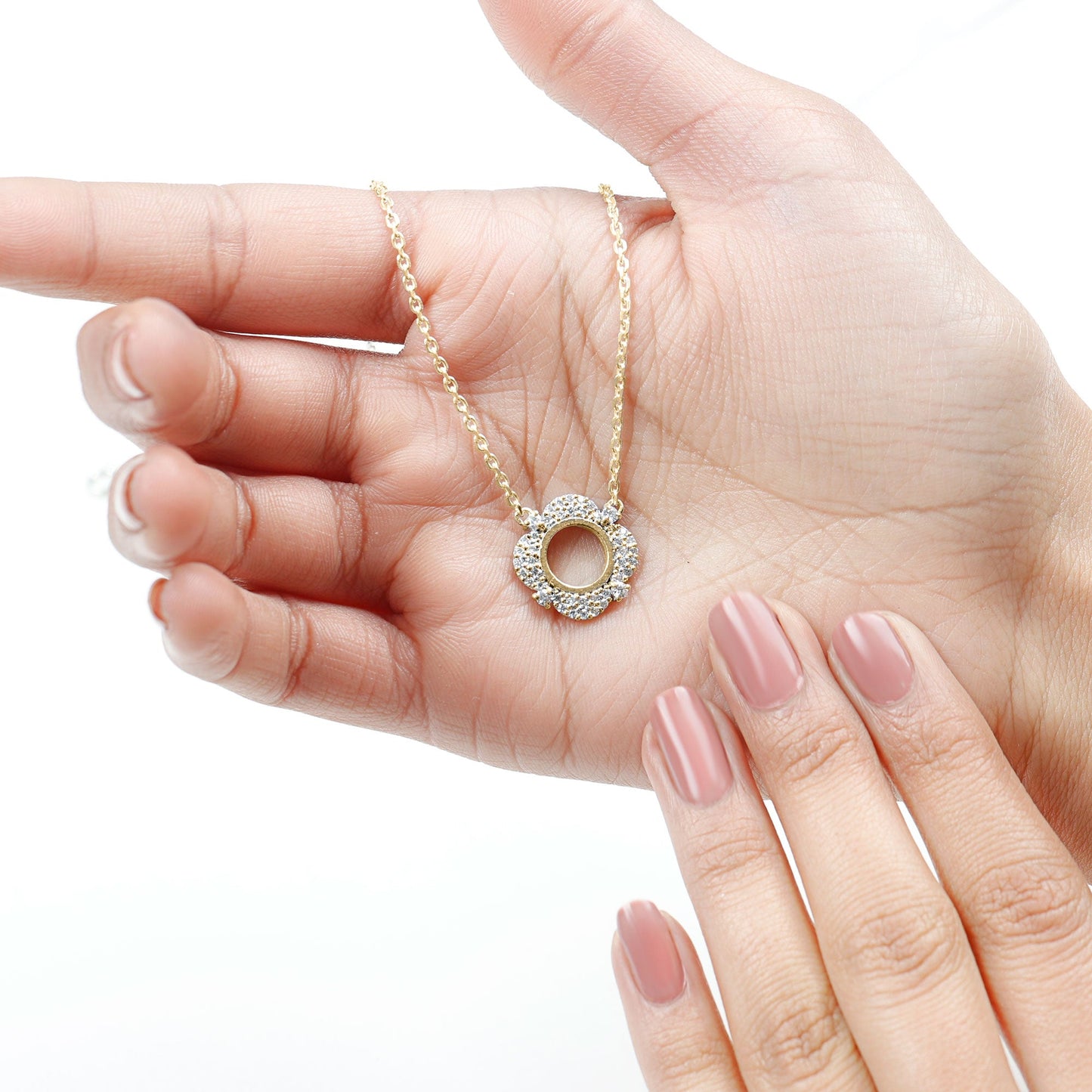 Certified Lab Grown Diamond Nature Inspired Necklace