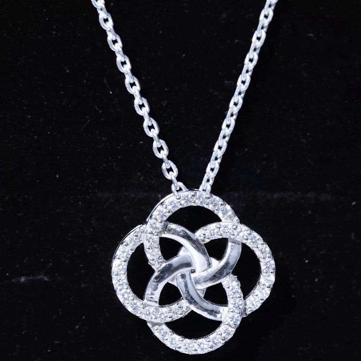 Certified Lab Grown Diamond Interlocking Circle Necklace