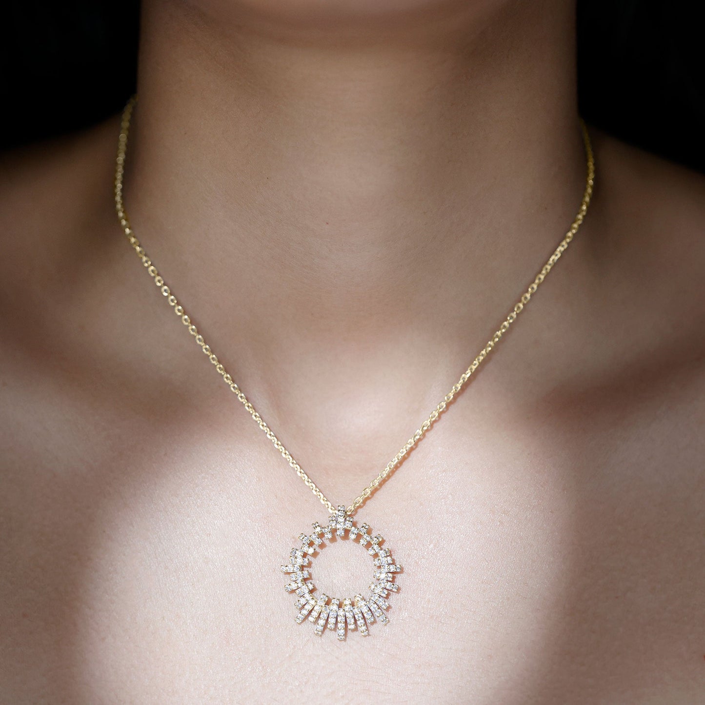 Certified Pave Set Lab Grown Diamond Eternity Necklace