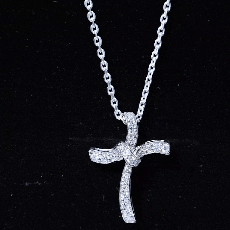 Certified Lab Grown Diamond Catholic Cross Pendant