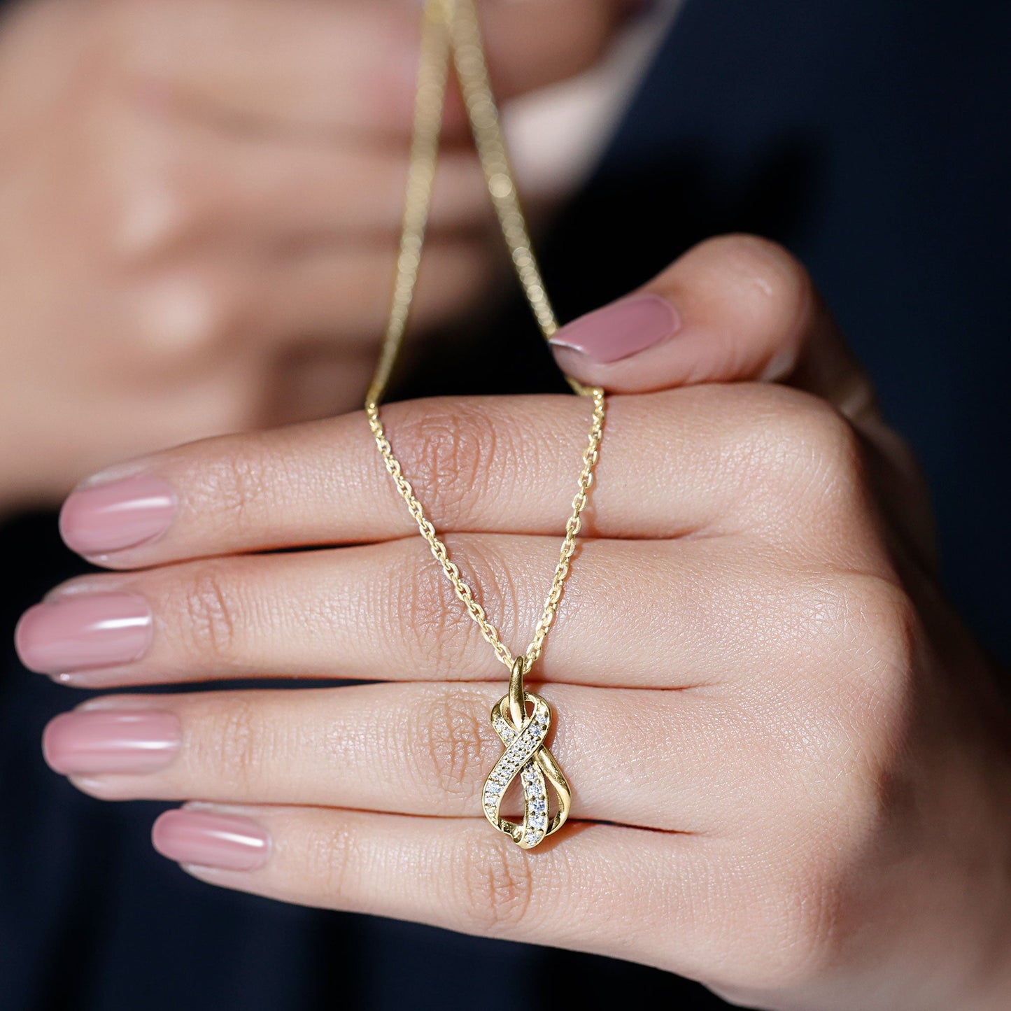 Certified Lab Grown Diamond Infinity Loop Necklace