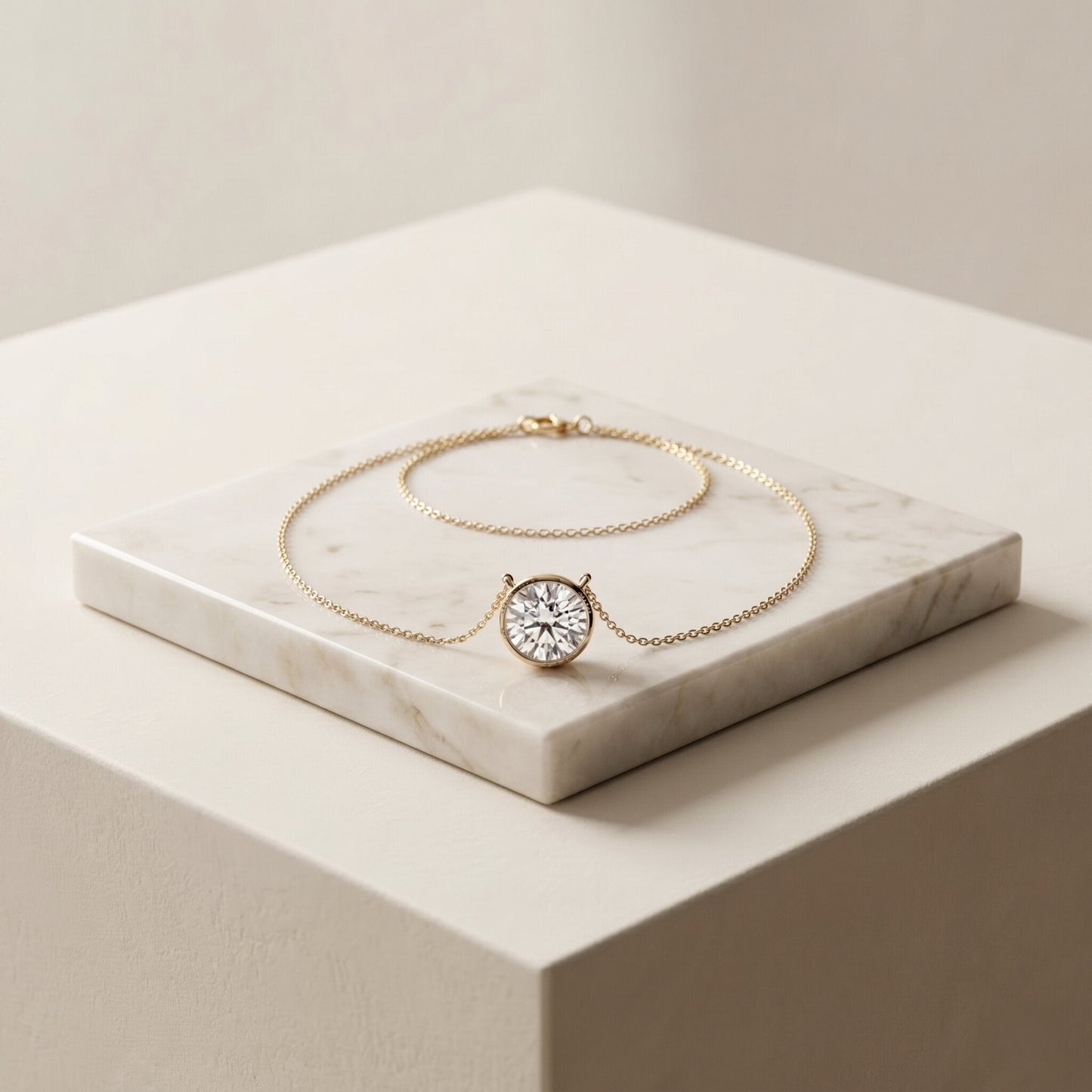 5 Carat Lab Grown Diamond Bridal Necklace with IGI Certificate