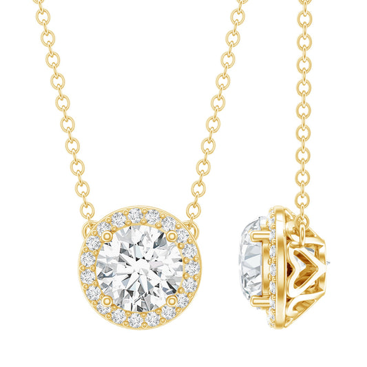 1 Carat Lab Grown Diamond Bridal Necklace with IGI Certificate