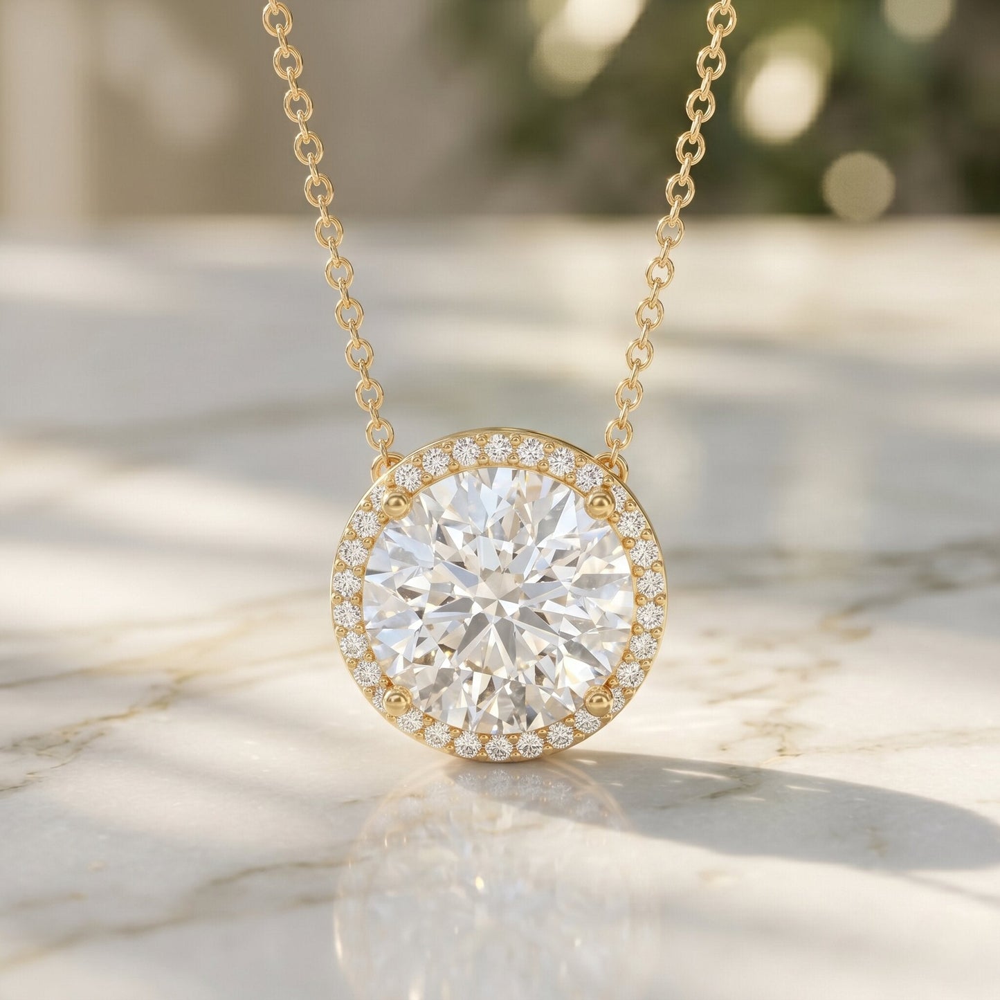 IGI Certified 5 Carat Lab Grown Diamond Wedding Necklace