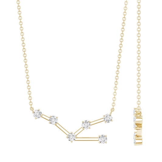 Moissanite Constellation Taurus Zodiac Sign Necklace