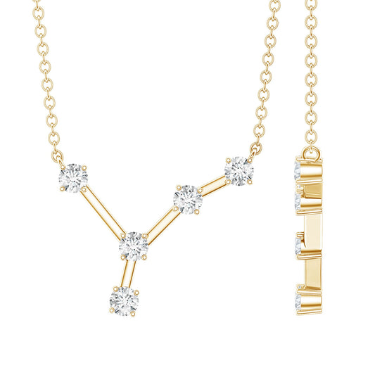 Moissanite Cancer Zodiac Constellation Necklace