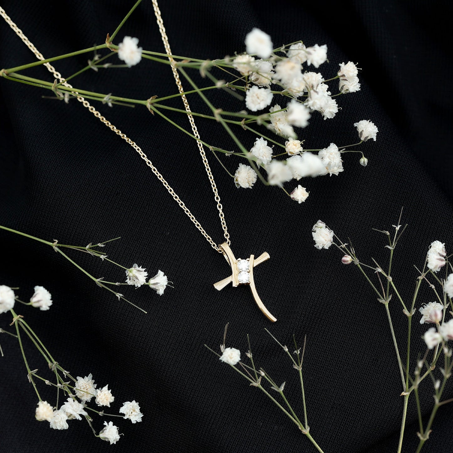 Diamond Cross Pendant Necklace for Women