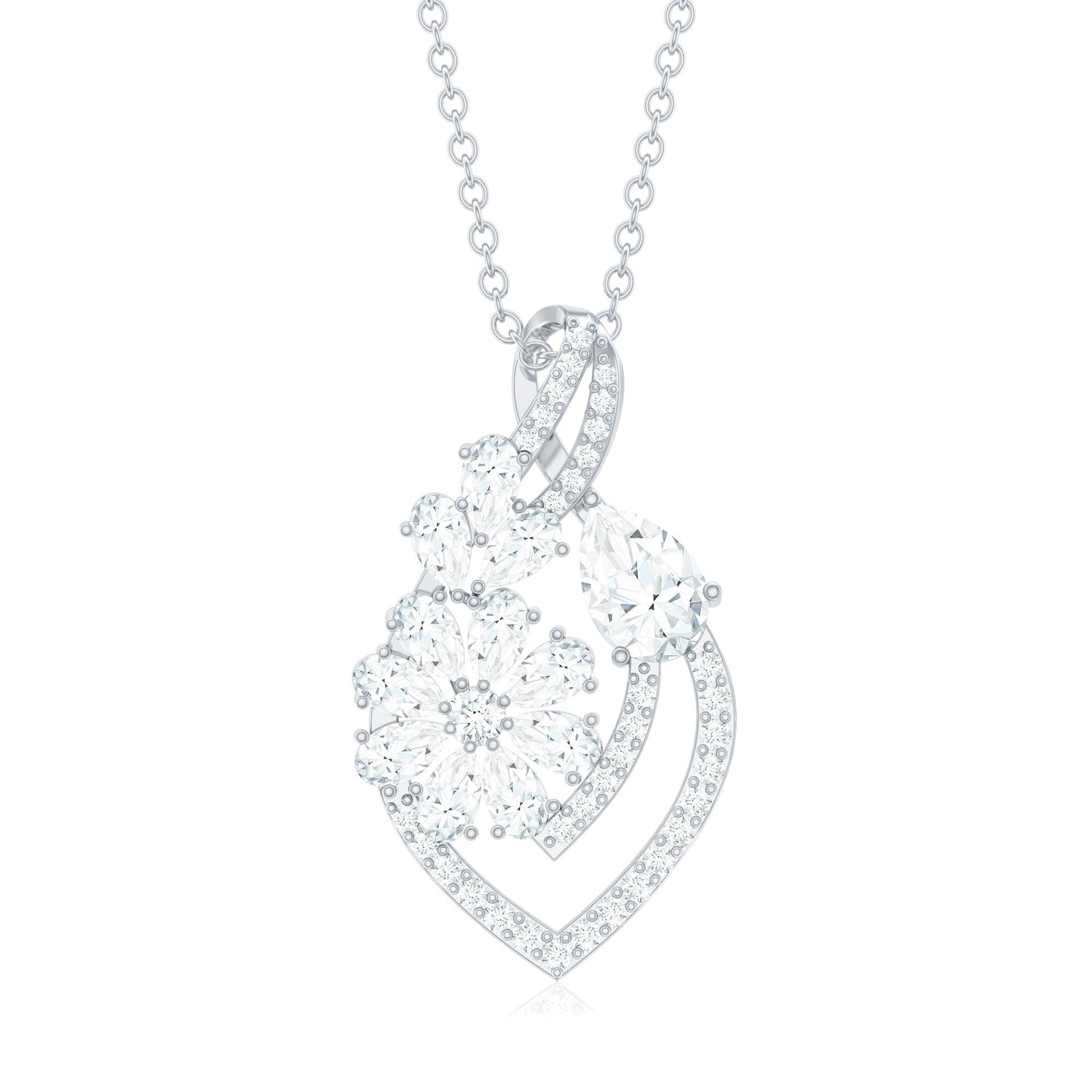 Certified Moissanite Designer Infinity Necklace With Chain