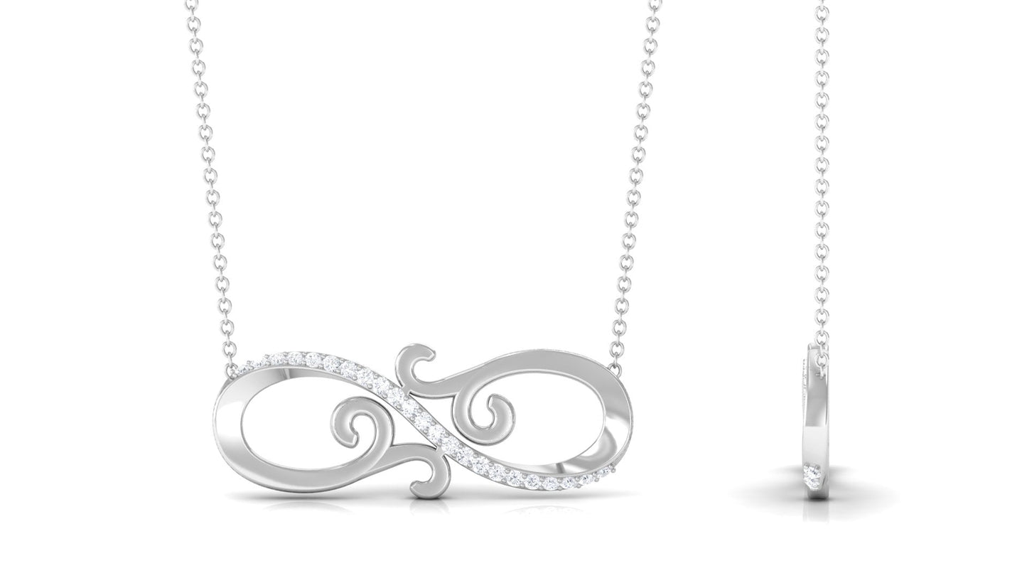 Certified Diamond Infinity Necklace in Prong Setting