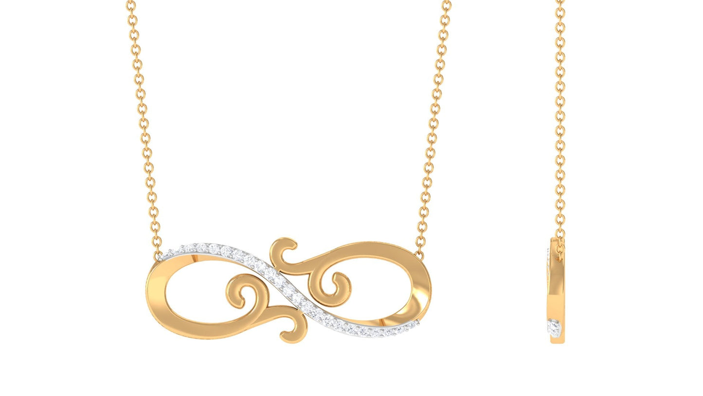 Certified Diamond Infinity Necklace in Prong Setting