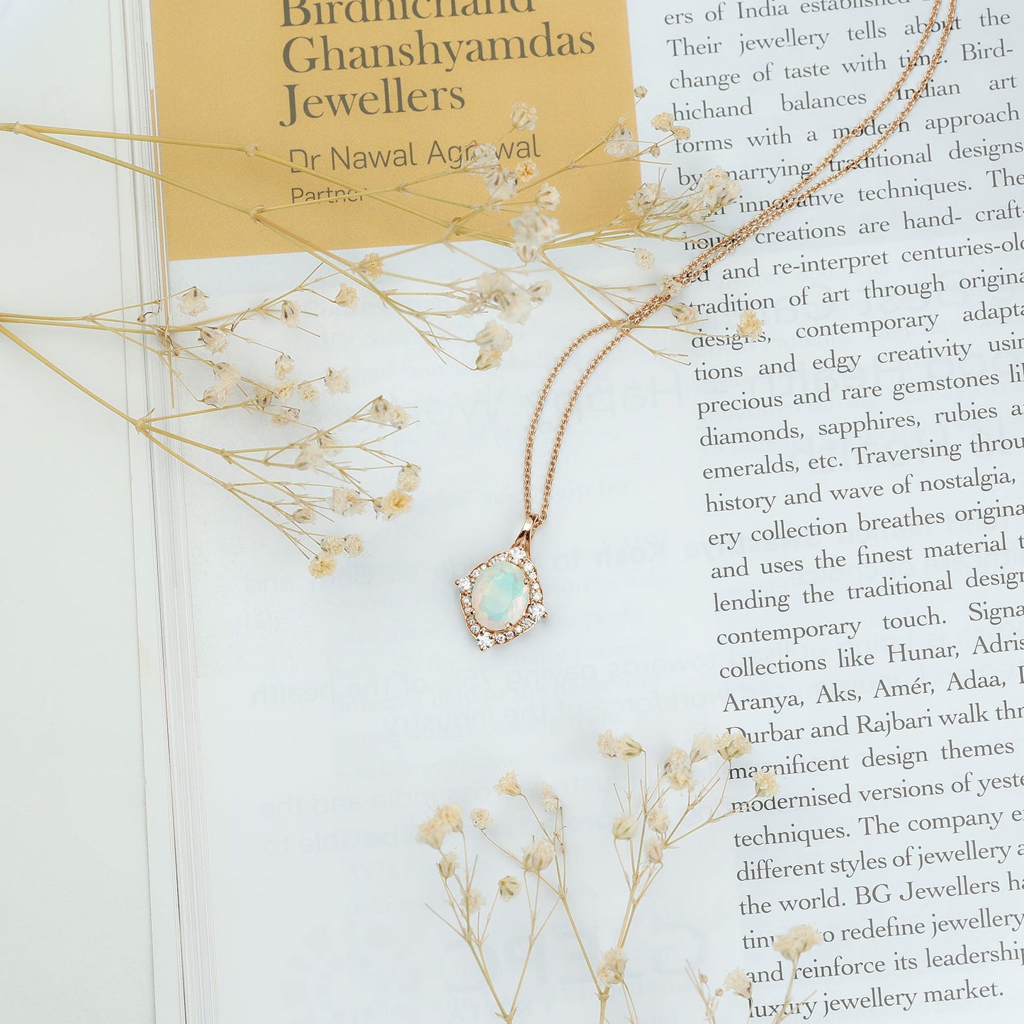 Vintage Inspired Oval Ethiopian Opal Halo Necklace with Chain