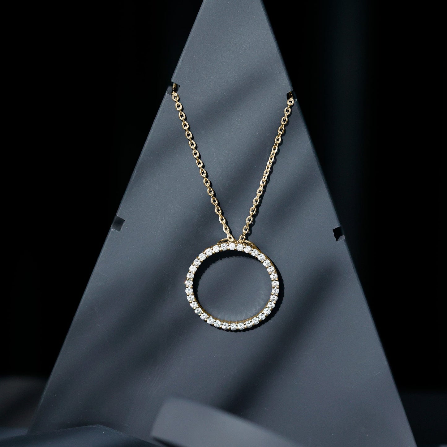 Certified Moissanite Eternity Necklace with Chain