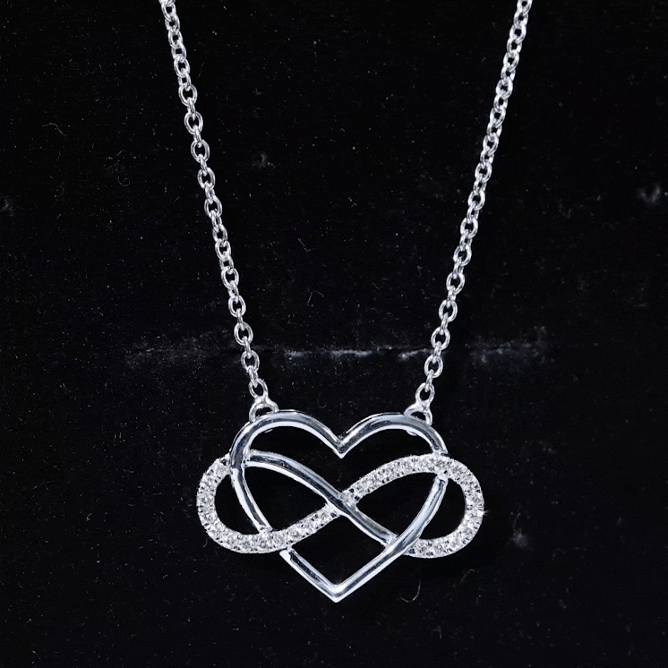 Certified Moissanite Infinity Heart Necklace