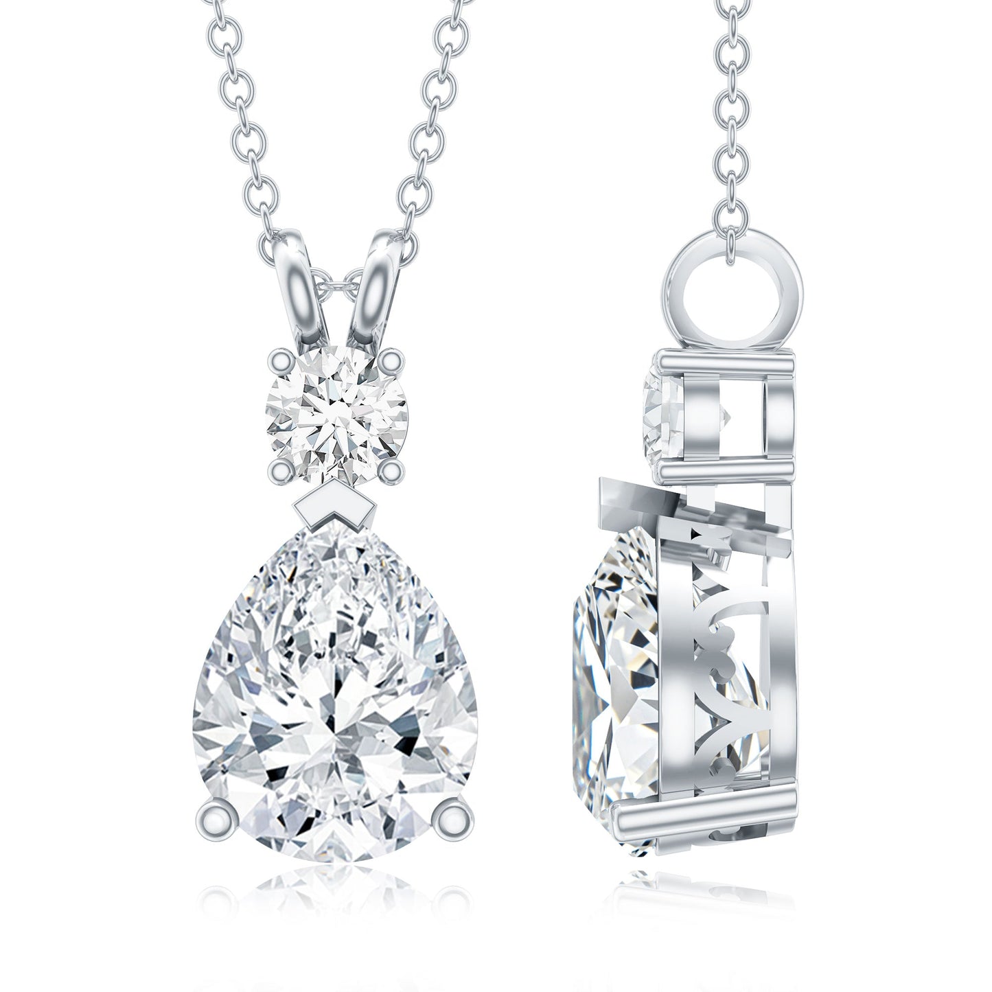 Certified Moissanite Wedding Necklace for Bride