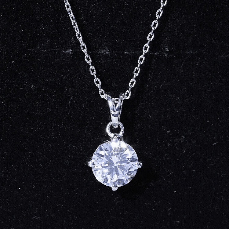 Certified Brilliant Cut Lab Grown 2 Carat Diamond Solitaire Necklace