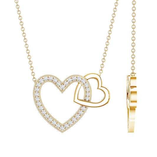 Diamond 2 Heart Promise Necklace