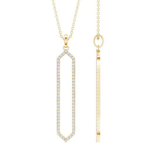 Certified Diamond Geometric Necklace For Women