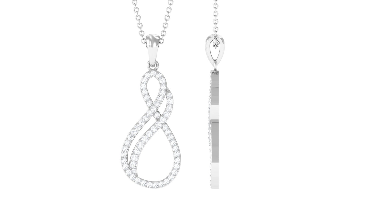 Certified Diamond Infinity Pendant in Pave Setting