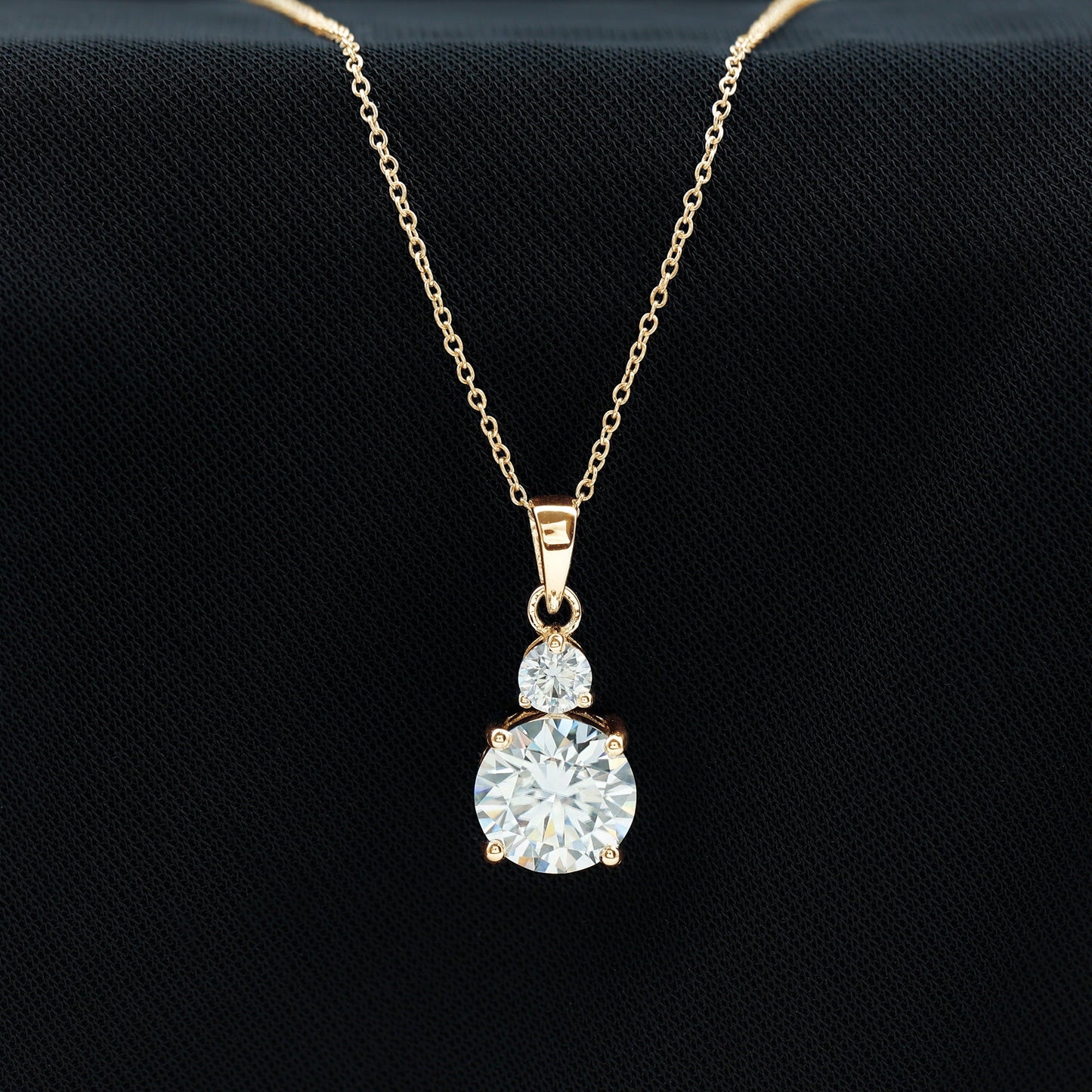 Certified 3 Carat Lab Grown Diamond Pendant Necklace For Women