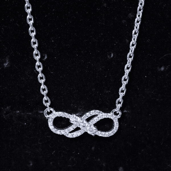 Certified Moissanite Infinity Symbol Necklace for Women