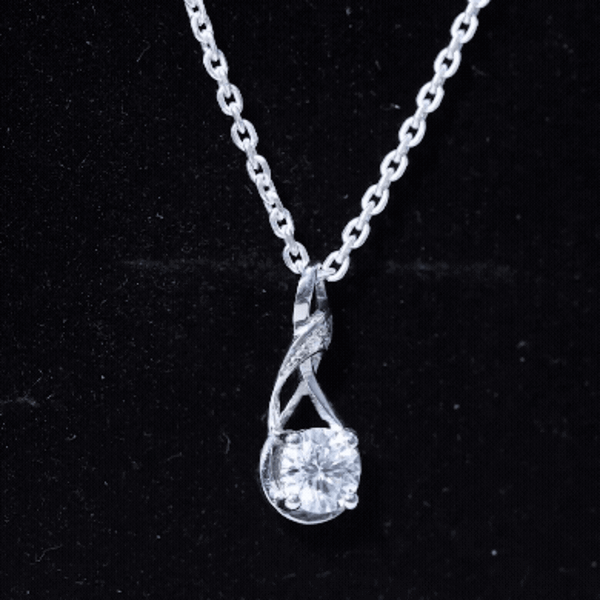 Certified Moissanite Infinity Necklace with Chain