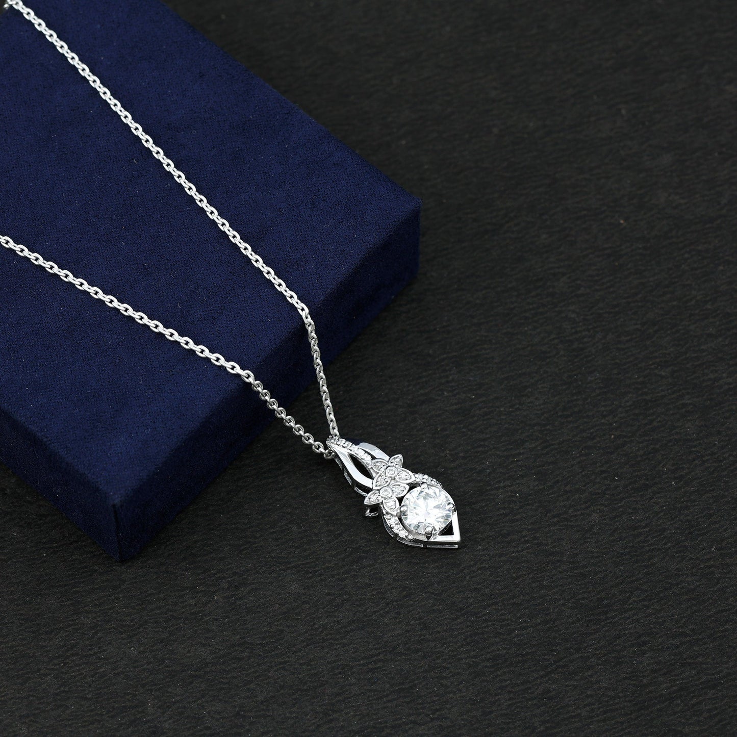 Certified Moissanite Designer Bridal Necklace For Wedding