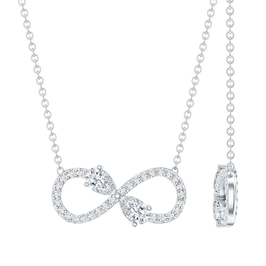 Certified Moissanite Forever Symbol Necklace for Women