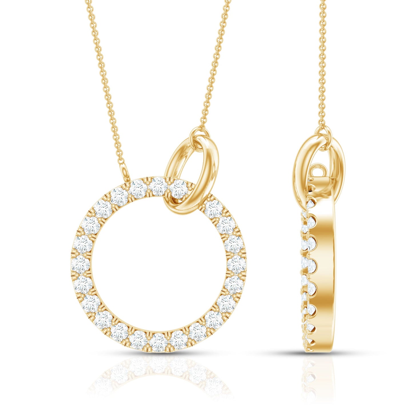 Natural Diamond Eternity Necklace for Women