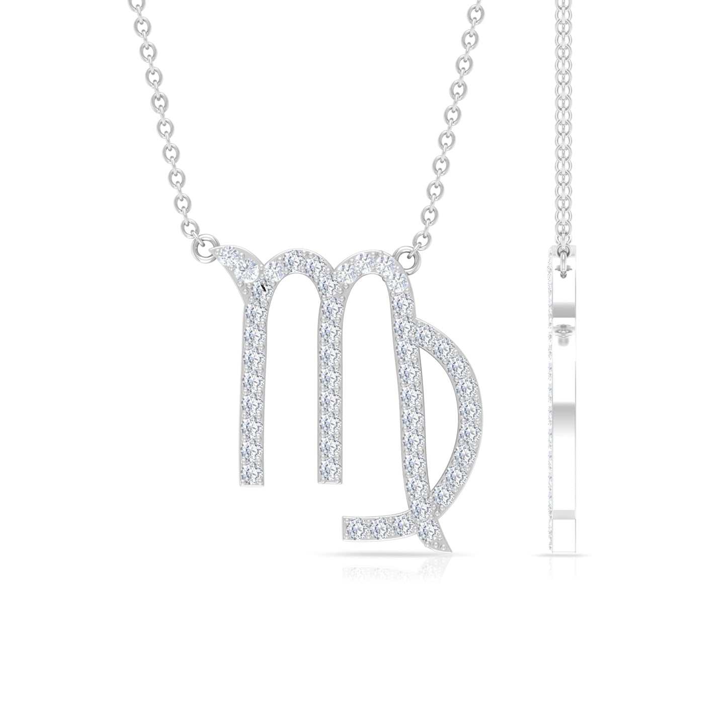 Certified Lab Grown Diamond Zodiac Virgo Necklace