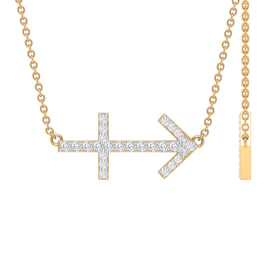 Lab Grown Diamond Sagittarius Zodiac Necklace