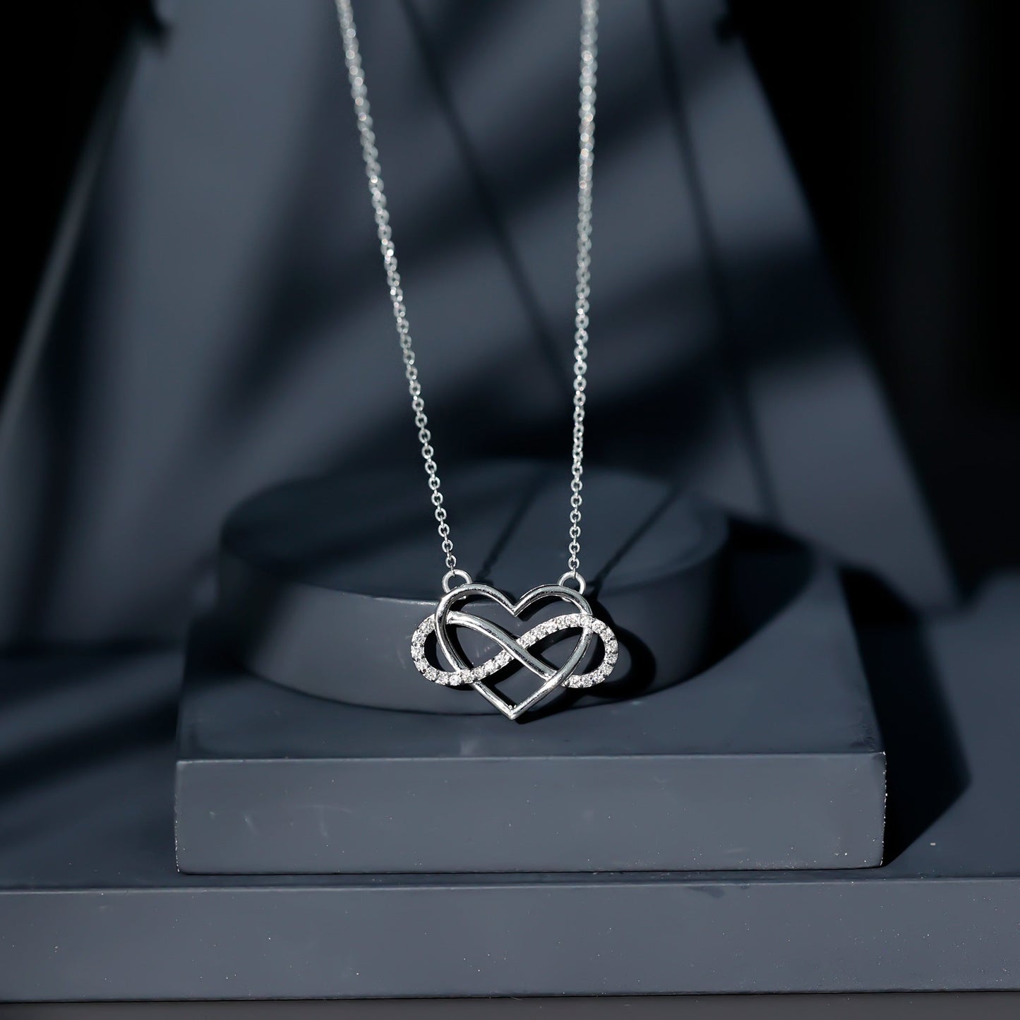 Certified Diamond Infinity Heart Necklace
