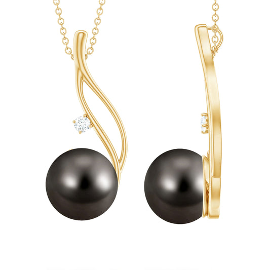 8 Carat Tahitian Pearl Drop Pendant with Hidden Bail