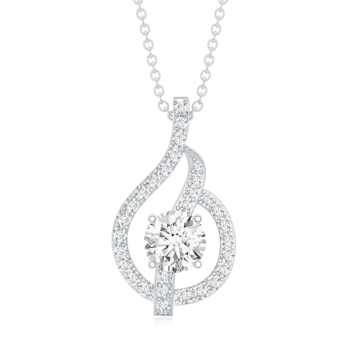 Certified Lab Grown Diamond Leaf Necklace