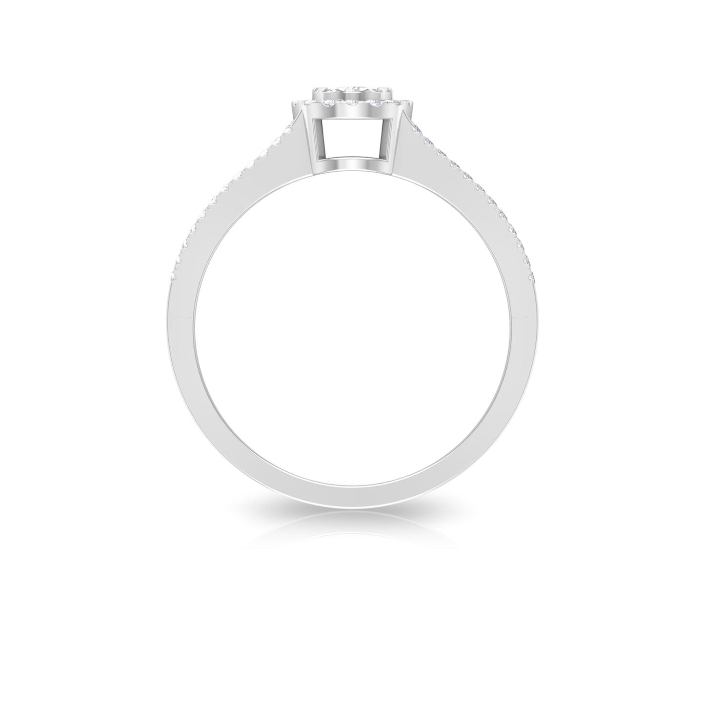 Classic Diamond Split Shank Engagement Ring