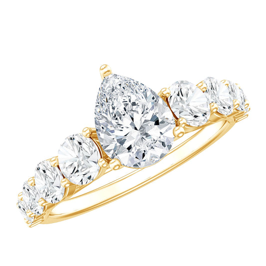 Perfect Pear Engagement Ring with Moissanite
