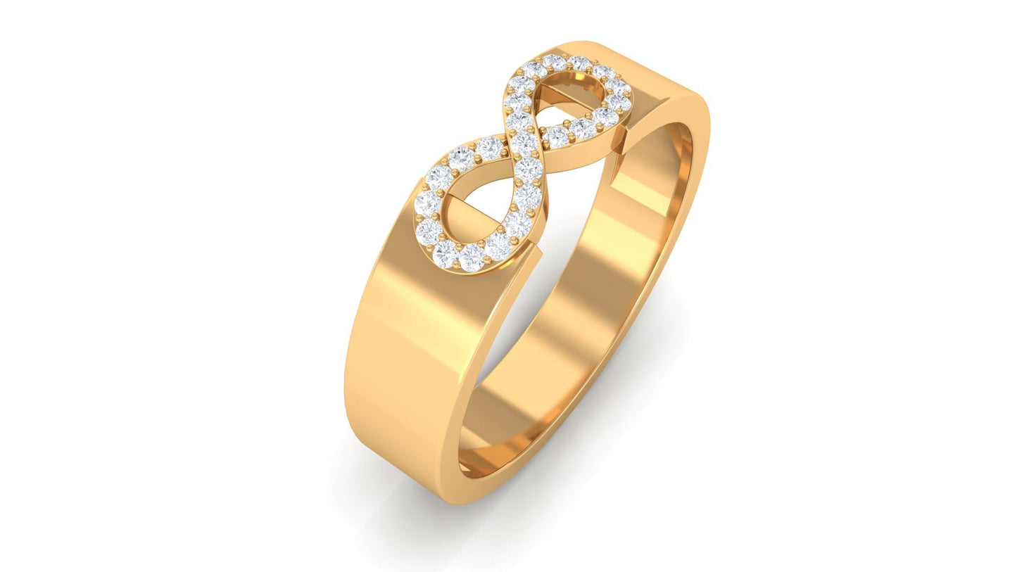 Certified Natural Diamond Infinity Band Ring