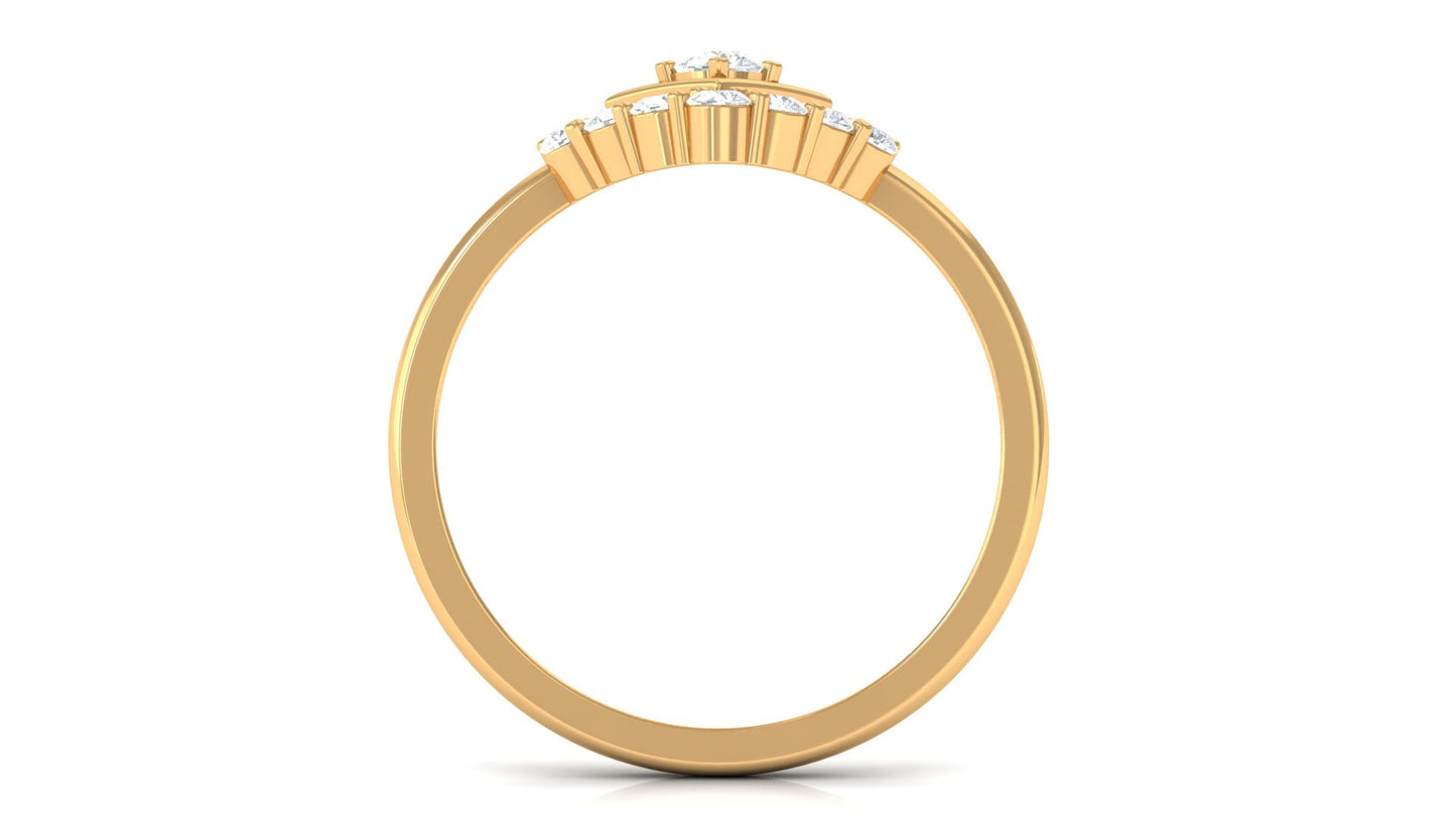 Contemporary Diamond Promise Ring with Certificate