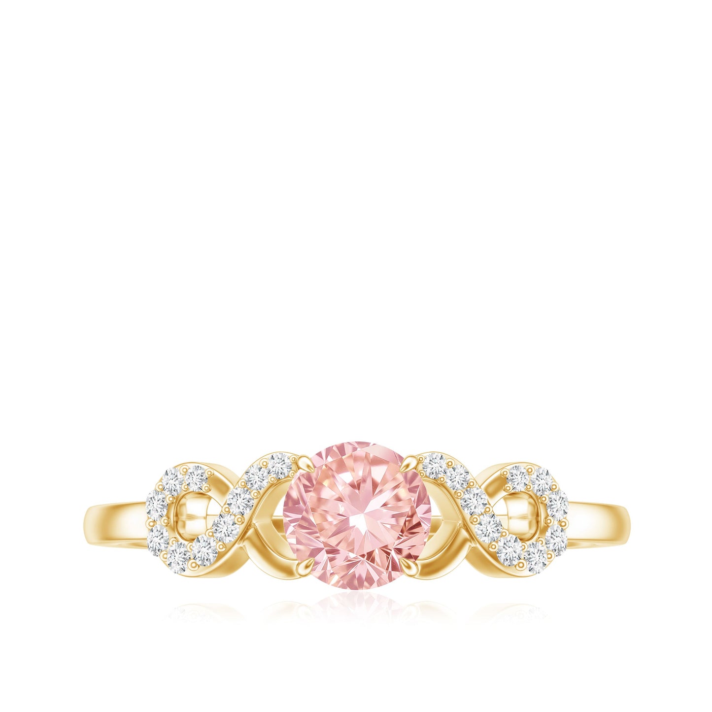 IGI Certified Lab Grown Pink Diamond Infinity Engagement Ring