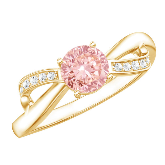 IGI Certified Lab Grown Pink Diamond Classic Engagement Ring