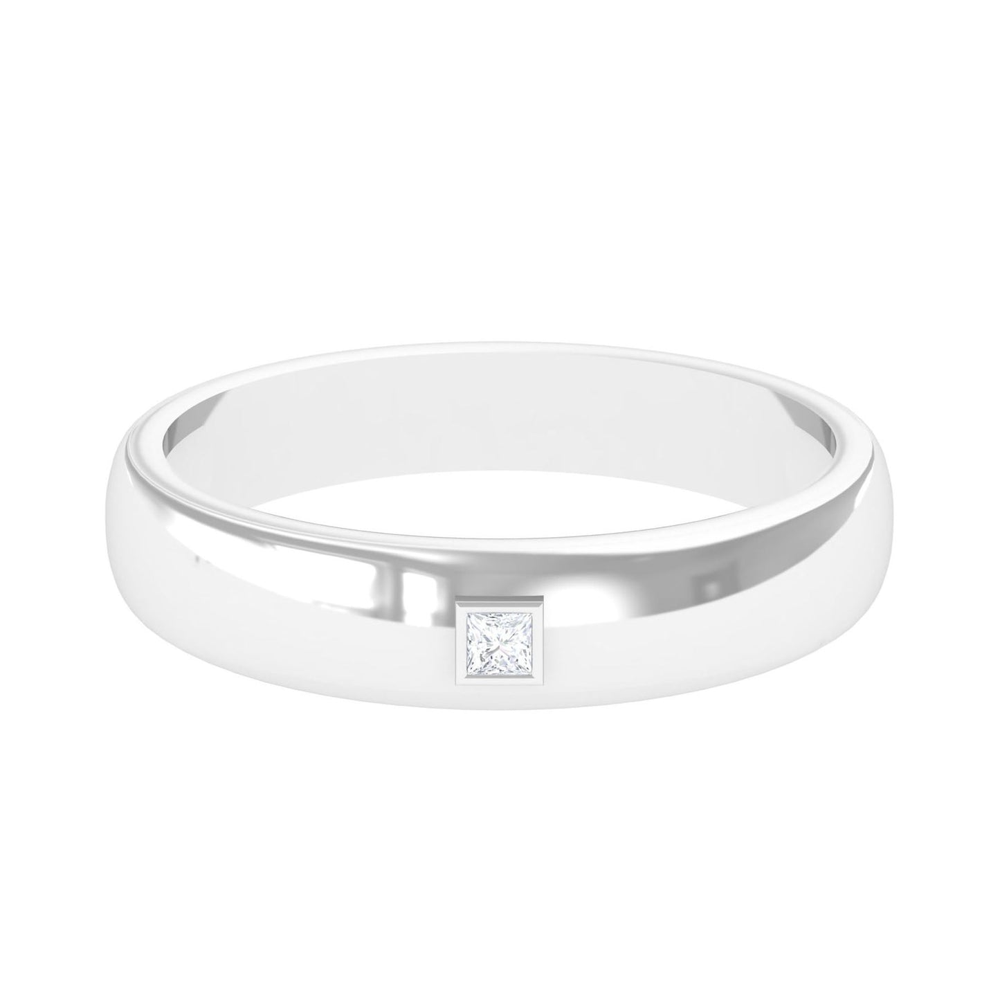 Natural Diamond Mens Wedding Band Ring