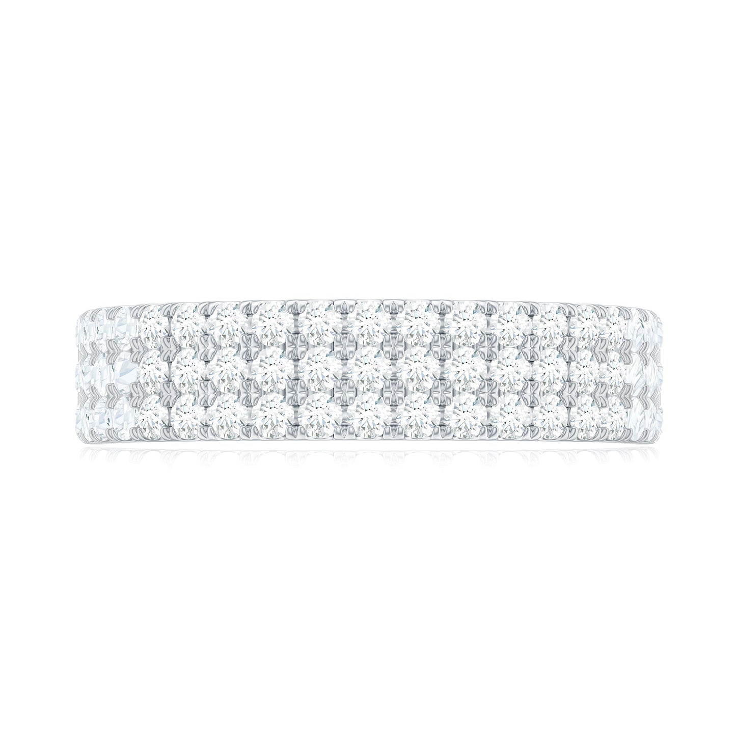 Natural Diamond Wide Half Eternity Band Ring