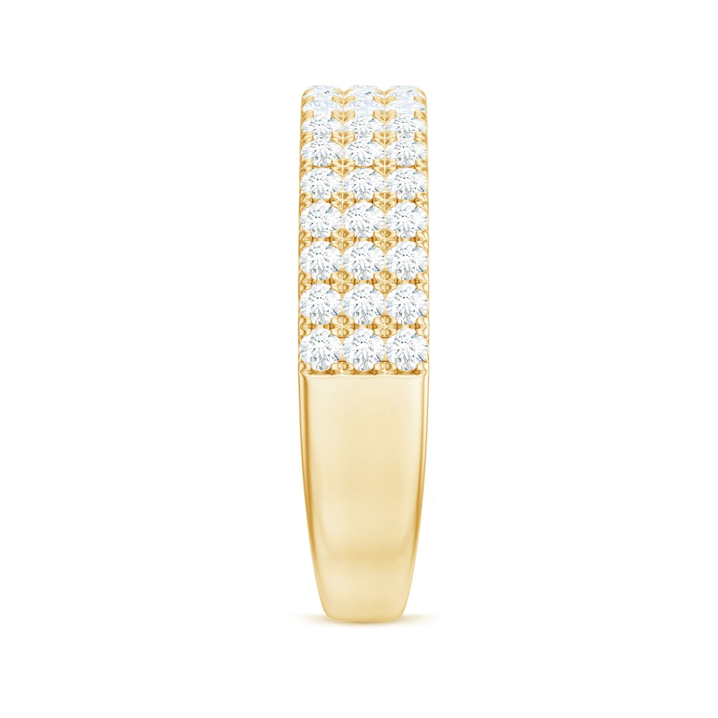 Natural Diamond Wide Half Eternity Band Ring