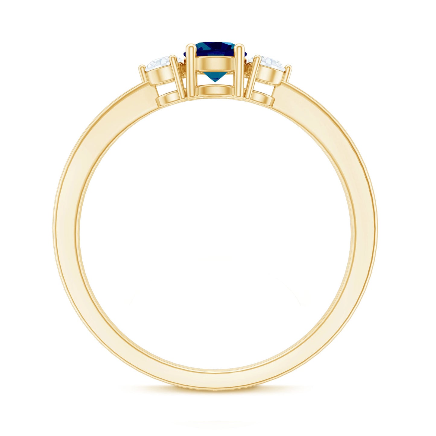 0.6 Carat London Blue Topaz Proposal Ring with Diamond